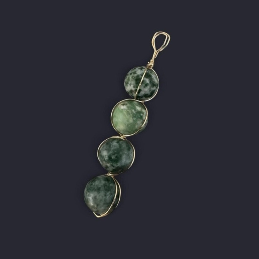 Tree Agate Wire Wrapped Pendant